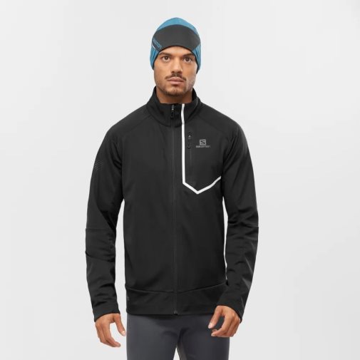 Black Salomon Gore Tex Infinium Windstopper Pro Men's Jackets | IE DE1587